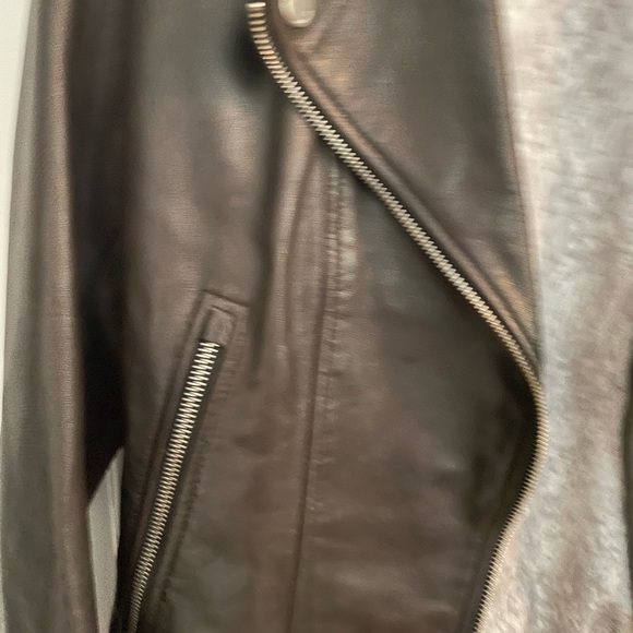 Leather biker jacket - Picture 6 of 7